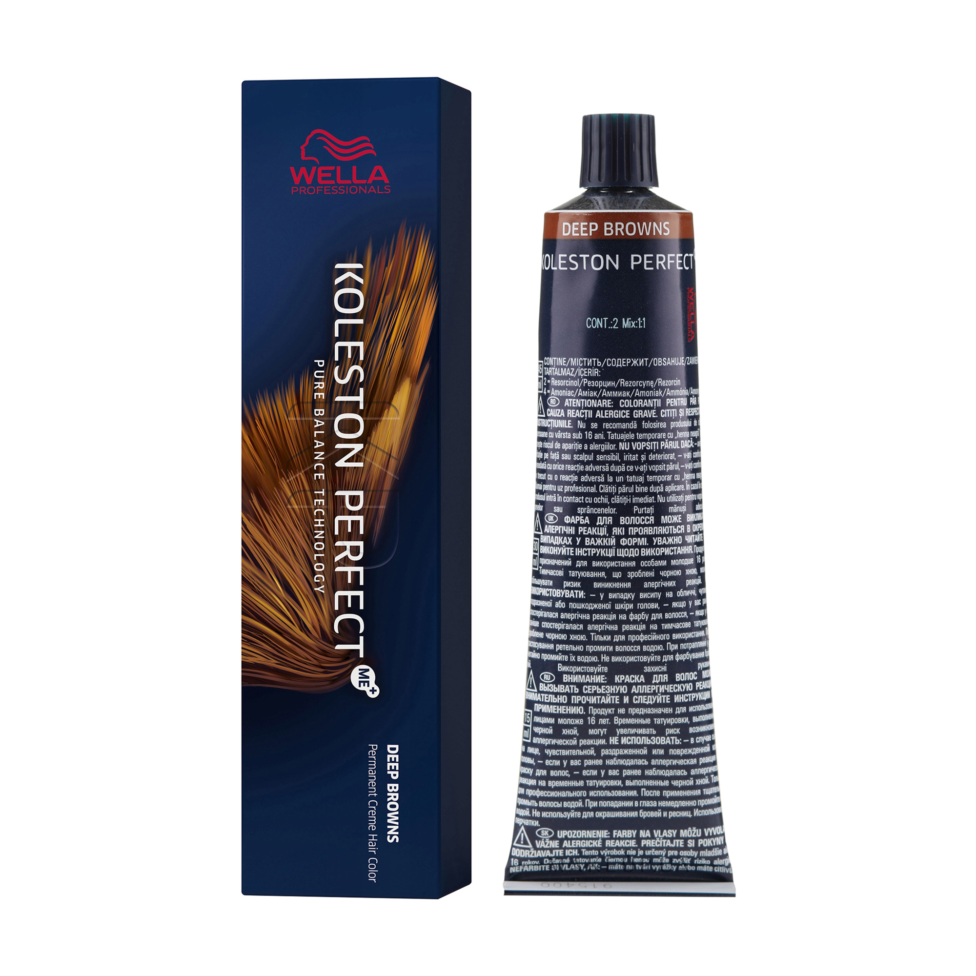 Стійка крем-фарба для волосся Wella Professionals Koleston Perfect Deep Browns, 6/73-темний тютюн, 60 мл